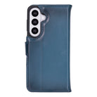 Monte Midnight Blue Samsung Galaxy S26 Plus (6.7") Hakiki Deri Çıkarılabilir Cüzdanlı Telefon Kılıfı