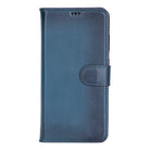 Monte Midnight Blue Samsung Galaxy S26 Ultra (6.9") Hakiki Deri Çıkarılabilir Cüzdanlı Telefon Kılıf