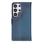 Monte Midnight Blue Samsung Galaxy S26 Ultra (6.9") Hakiki Deri Çıkarılabilir Cüzdanlı Telefon Kılıf