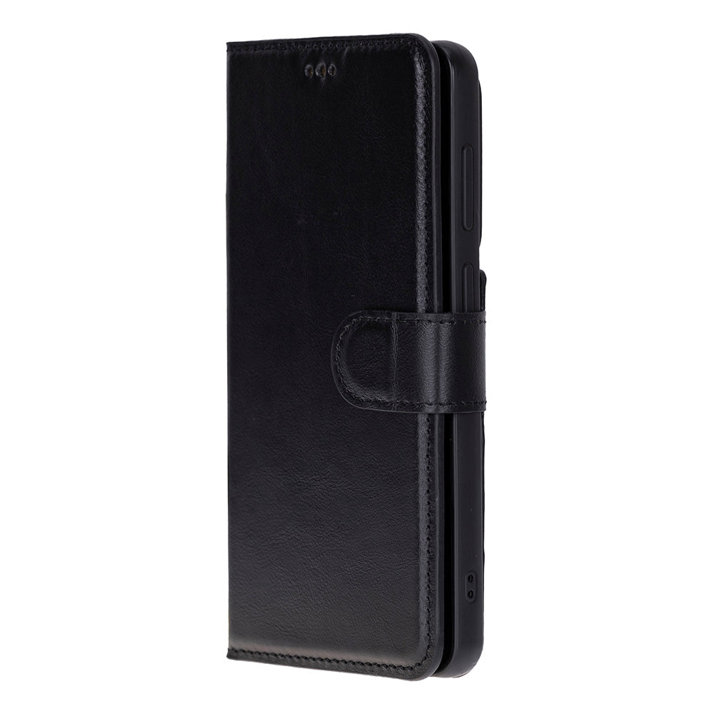 Monte Noir Black Samsung Galaxy S26 Plus (6.7") Hakiki Deri Çıkarılabilir Cüzdanlı Telefon Kılıfı