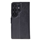 Monte Noir Black Samsung Galaxy S26 Ultra (6.9") Hakiki Deri Çıkarılabilir Cüzdanlı Telefon Kılıfı