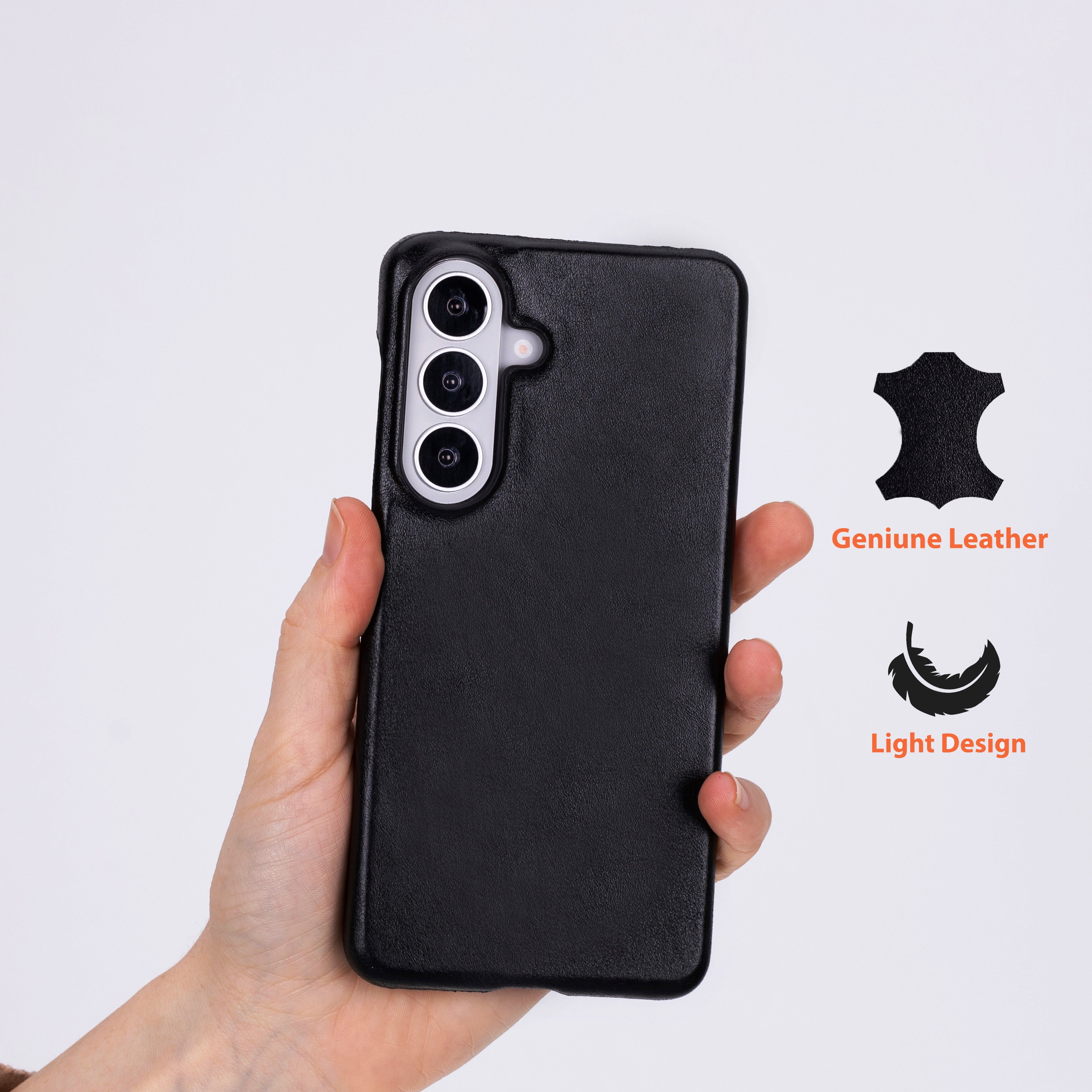 Monte Onyx Black Deri Telefon Kılıfı Samsung Galaxy S26 Plus (6.7") | Ultra İnce Premium Leather Case