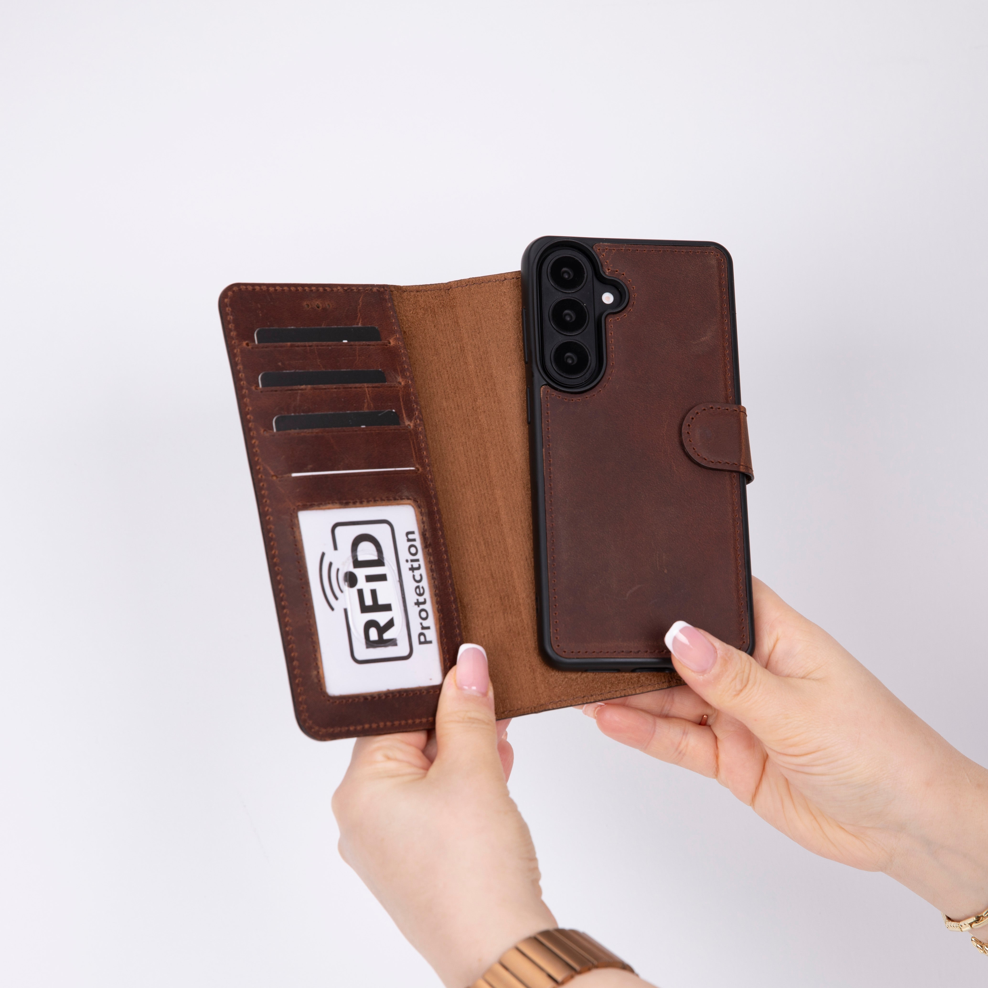 Monte Saddle Heritage Samsung Galaxy S26 (6.3") Hakiki Deri Çıkarılabilir Cüzdanlı Telefon Kılıfı