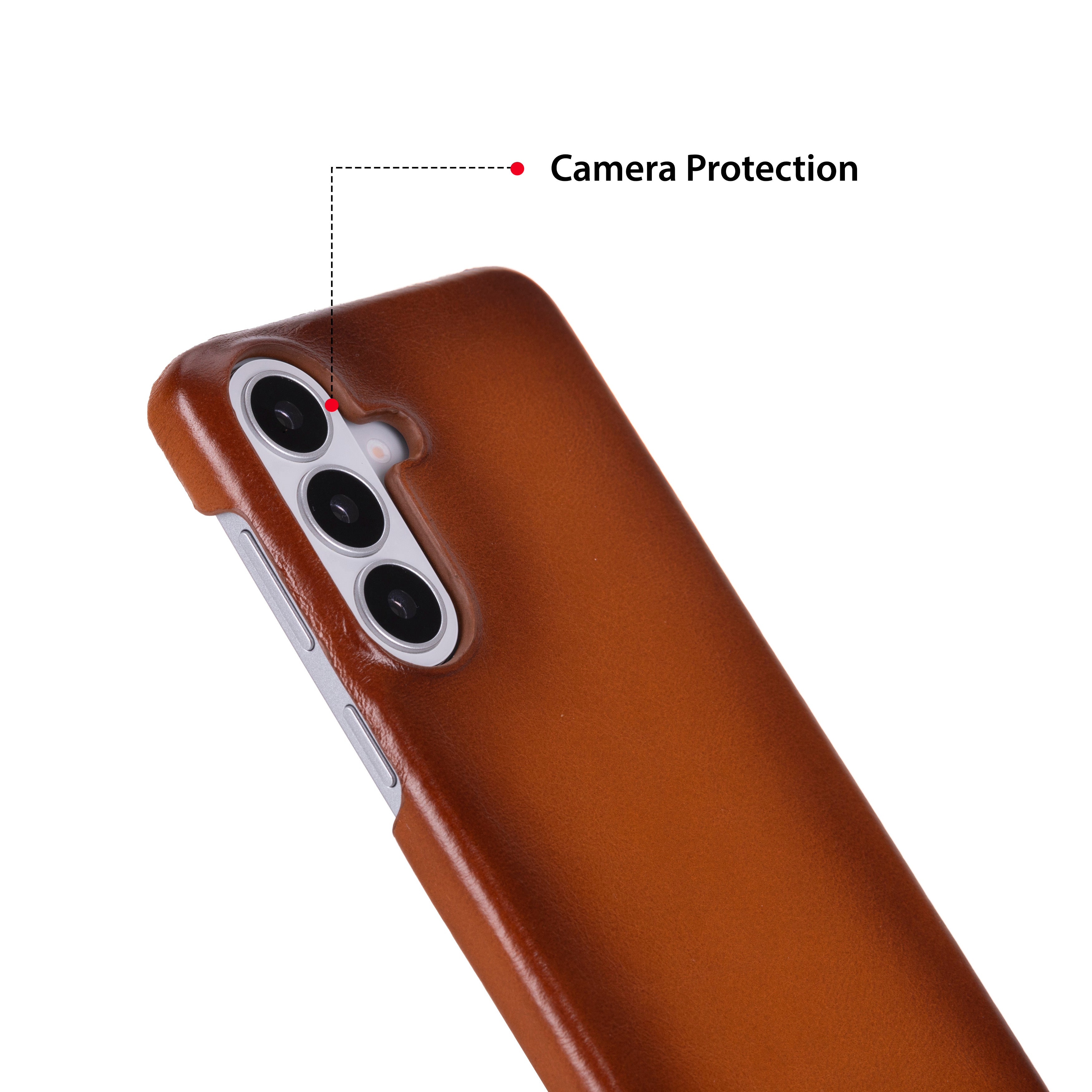 Monte Siena Tan Deri Telefon Kılıfı Samsung Galaxy S26 (6.3") | Ultra İnce Premium Leather Case