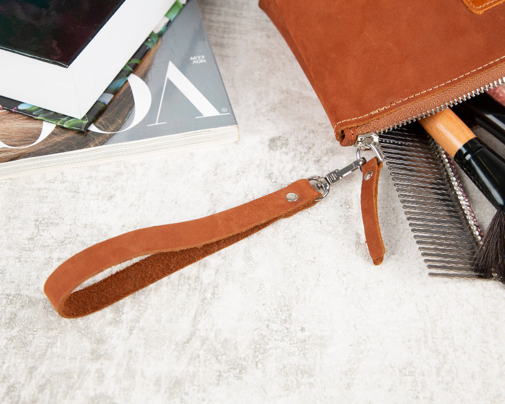 Bloominbag-Muted Chestnut – Deri Makyaj çantası-4-Milagron.com