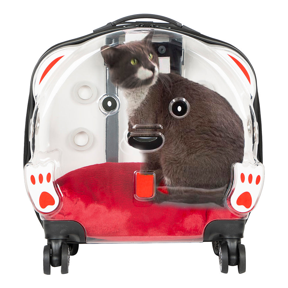 Pawbuddy Clear Companion – Şeffaf Tekerlekli Evcil Hayvan Taşıma Çantası