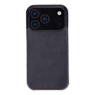 Porta Noir Black Deri Iphone 17 Pro (6.3") Hakiki Deri Çıkarılabilir Cüzdanlı Telefon Kılıfı