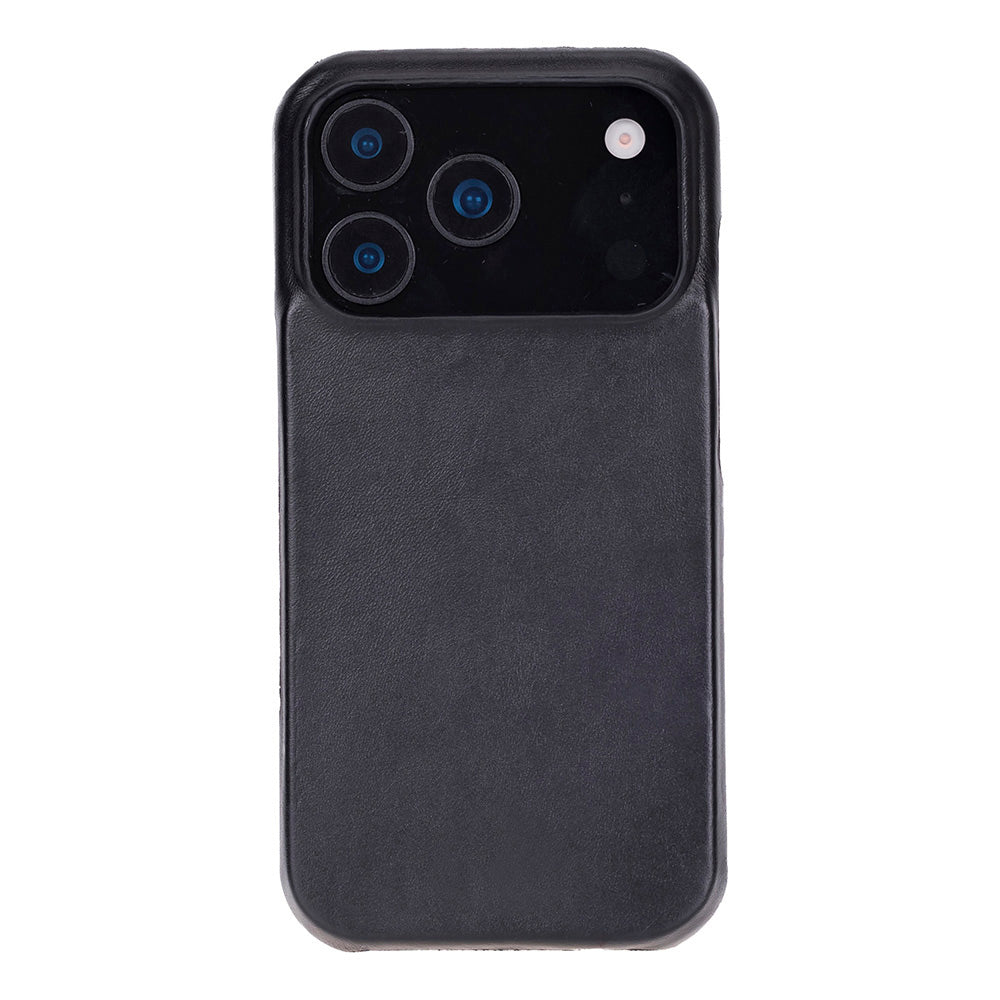 Porta Noir Black Deri Iphone 17 Pro Max(6.9") Hakiki Deri Çıkarılabilir Cüzdanlı Telefon Kılıfı
