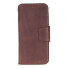 Porta Saddle Heritage Deri Iphone 17 Pro Max(6.9") Hakiki Deri Çıkarılabilir Cüzdanlı Telefon Kılıfı