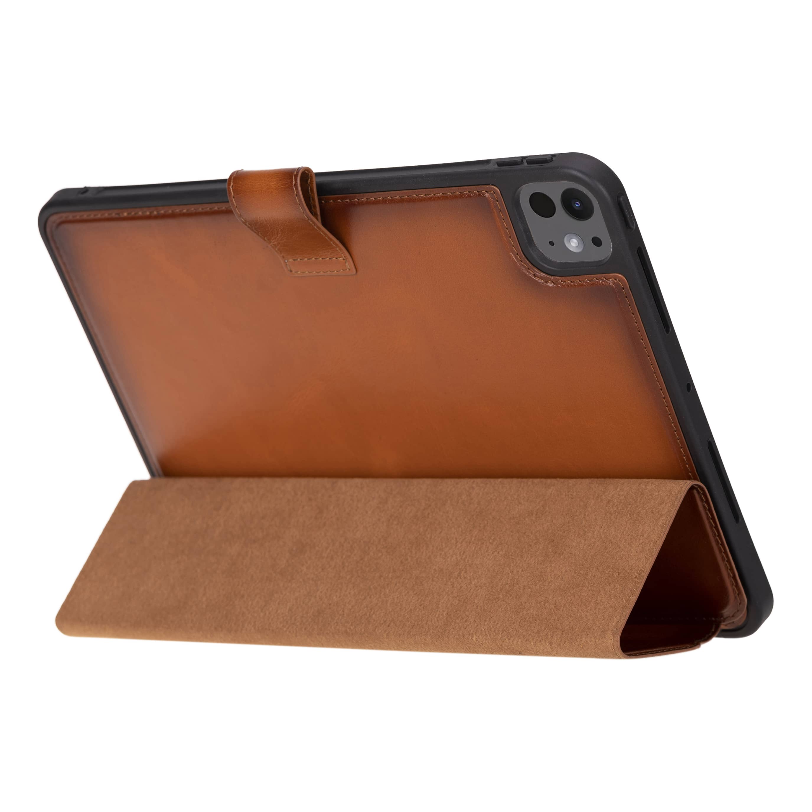 Porté Warm Tan Hakiki Deri Ipad Kılıfı – Ipad Pro 11” (2024)