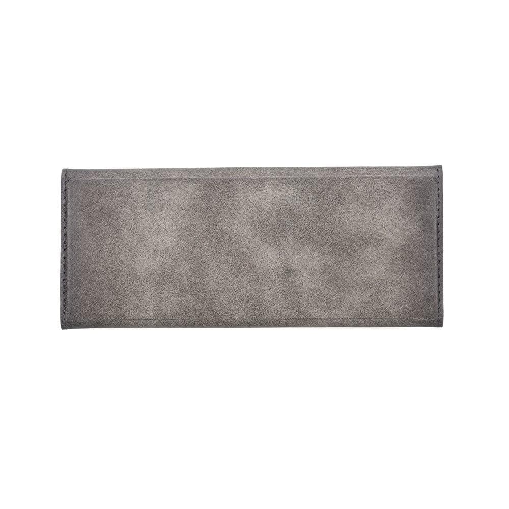 Prisma Ash Gray Deri Gözlük Kılıfı – Mıknatıslı Üçgen Tasarım