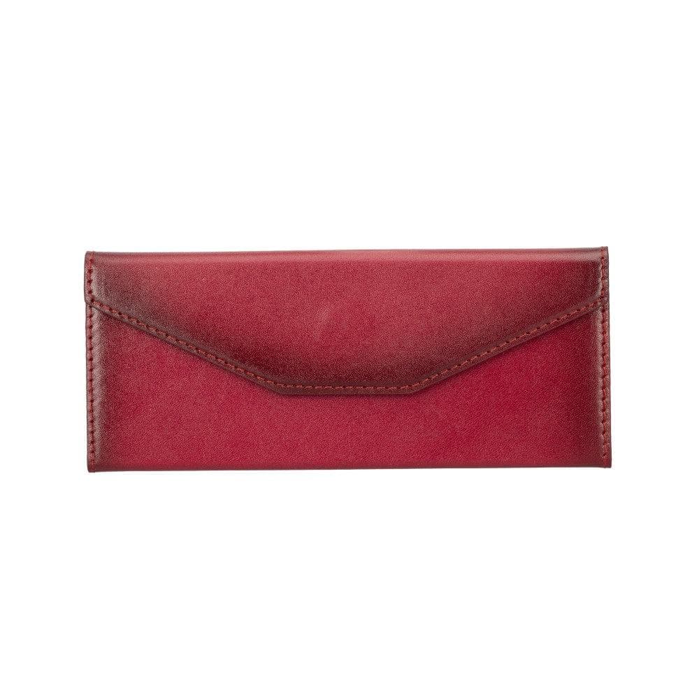 Prisma Classic Red Deri Gözlük Kılıfı – Mıknatıslı Üçgen Tasarım
