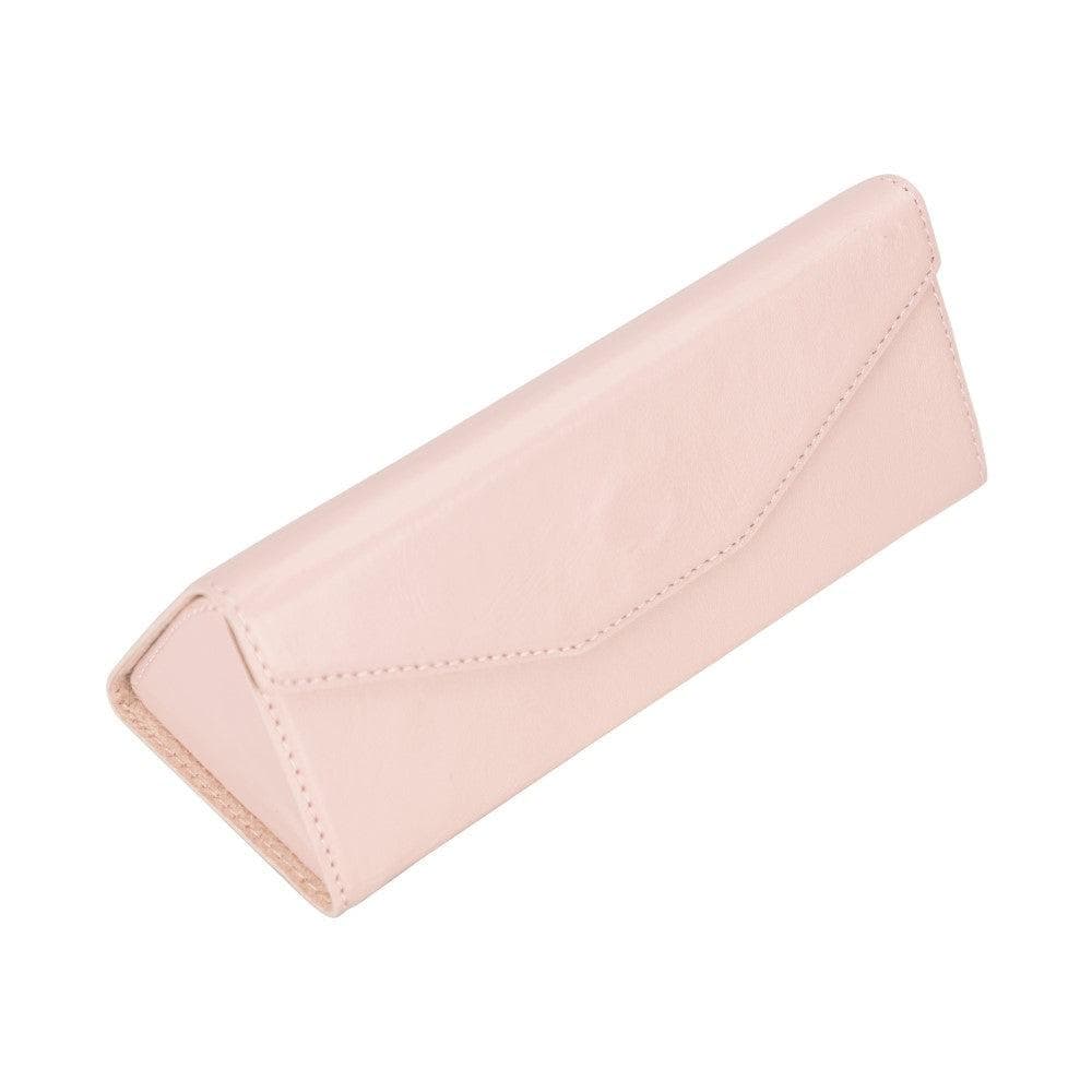 Prisma Soft Blush Deri Gözlük Kılıfı – Mıknatıslı Üçgen Tasarım