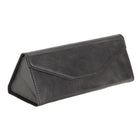 Prisma Stone Gray Deri Gözlük Kılıfı – Mıknatıslı Üçgen Tasarım