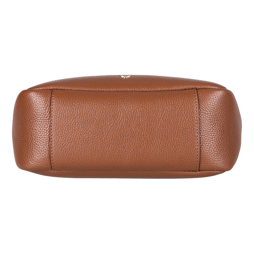 Bloominbag-Ravello Cimbrone Camel Tan Leather Shoulder Bag / Deri Omuz Çantası-5-Milagron.com