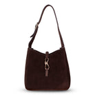 Bloominbag-Ravello Cimbrone Chestnut Brown Suede Shoulder Bag / Deri Omuz Çantası-1-Milagron.com