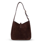 Bloominbag-Ravello Cimbrone Chestnut Brown Suede Shoulder Bag / Deri Omuz Çantası-2-Milagron.com