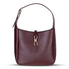 Bloominbag-Ravello Cimbrone Merlot Burgundy Leather Shoulder Bag / Deri Omuz Çantası-1-Milagron.com