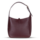 Bloominbag-Ravello Cimbrone Merlot Burgundy Leather Shoulder Bag / Deri Omuz Çantası-2-Milagron.com