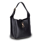 Ravello Cimbrone Noir Black Leather Shoulder Bag / Deri Omuz Çantası