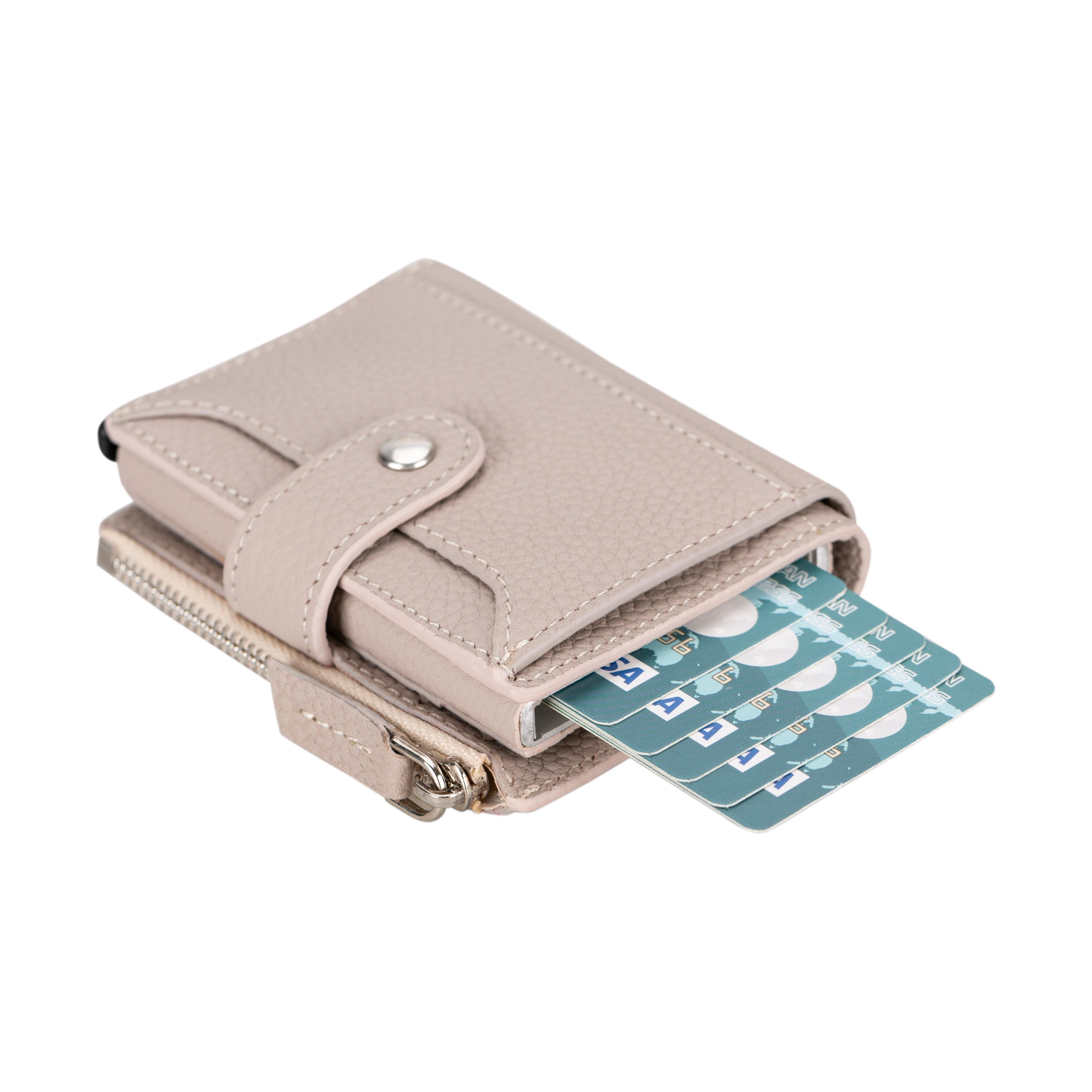 Siena Desert Sand Mekanizmalı Deri Cüzdan & Kartlık (Rfid Korumalı)