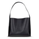 Bloominbag-Siena Minimal Tote – Onyx Black Hakiki Deri Geniş Askılı Kadın Omuz çantası-Omuz Çantası-1-Milagron.com