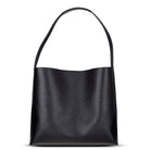 Bloominbag-Siena Minimal Tote – Onyx Black Hakiki Deri Geniş Askılı Kadın Omuz çantası-Omuz Çantası-2-Milagron.com