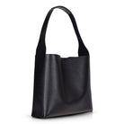 Bloominbag-Siena Minimal Tote – Onyx Black Hakiki Deri Geniş Askılı Kadın Omuz çantası-Omuz Çantası-3-Milagron.com