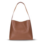 Bloominbag-Siena Minimal Tote – Warm Camel Hakiki Deri Geniş Askılı Kadın Omuz çantası-Omuz Çantası-2-Milagron.com