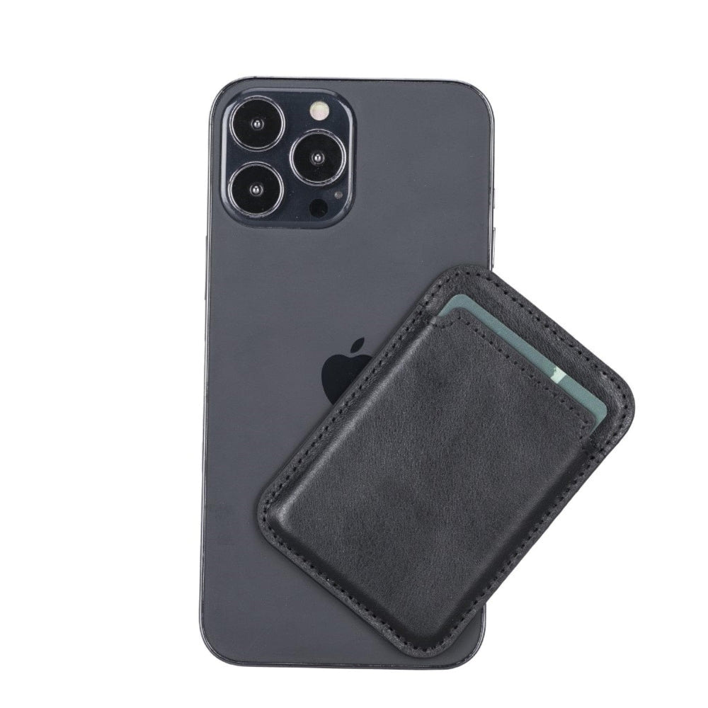 Snapé Noir Black Mıknatıslı Deri Telefon Kartlık