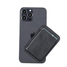 Snapé Noir Black Mıknatıslı Deri Telefon Kartlık