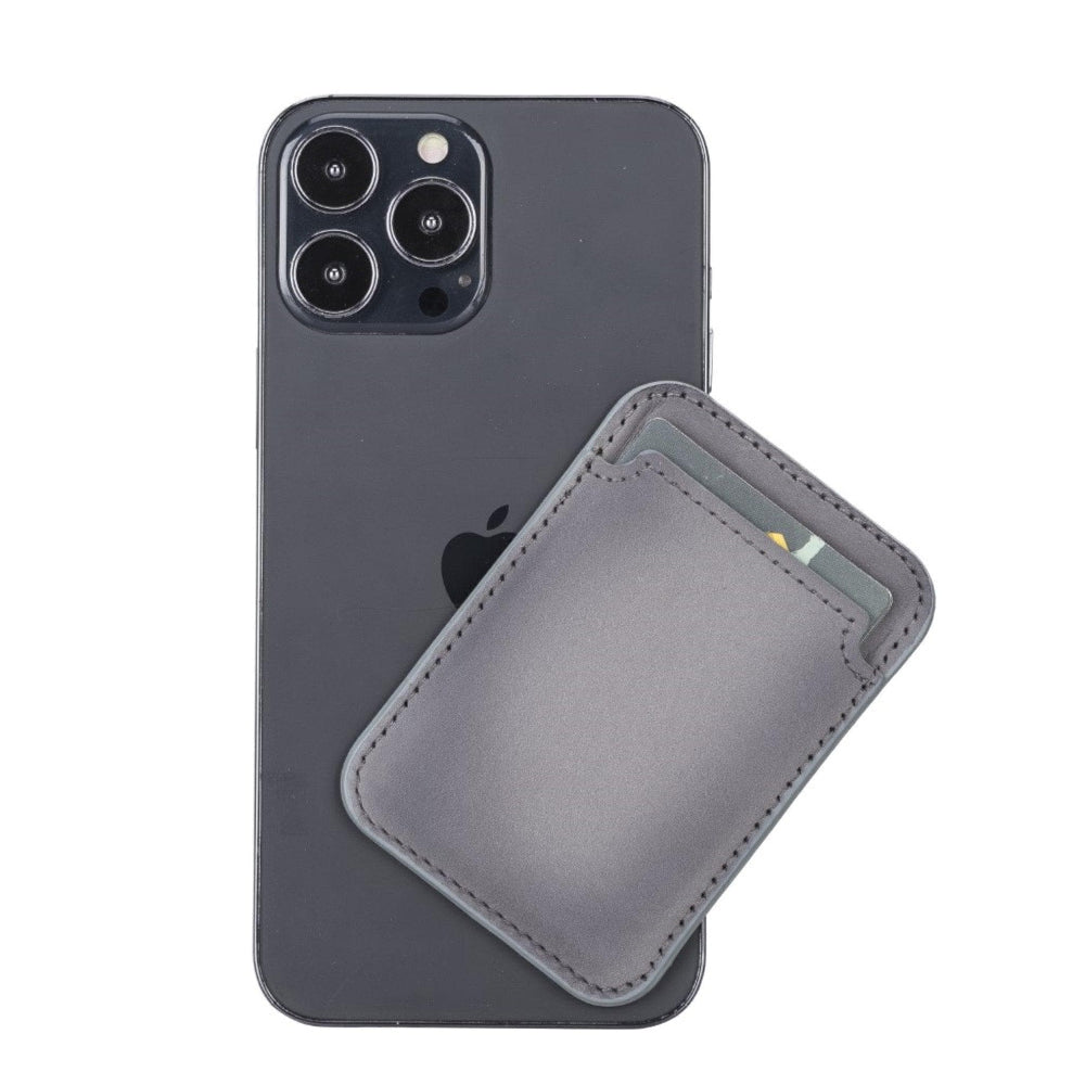 Snapé Stone Gray Mıknatıslı Deri Telefon Kartlık