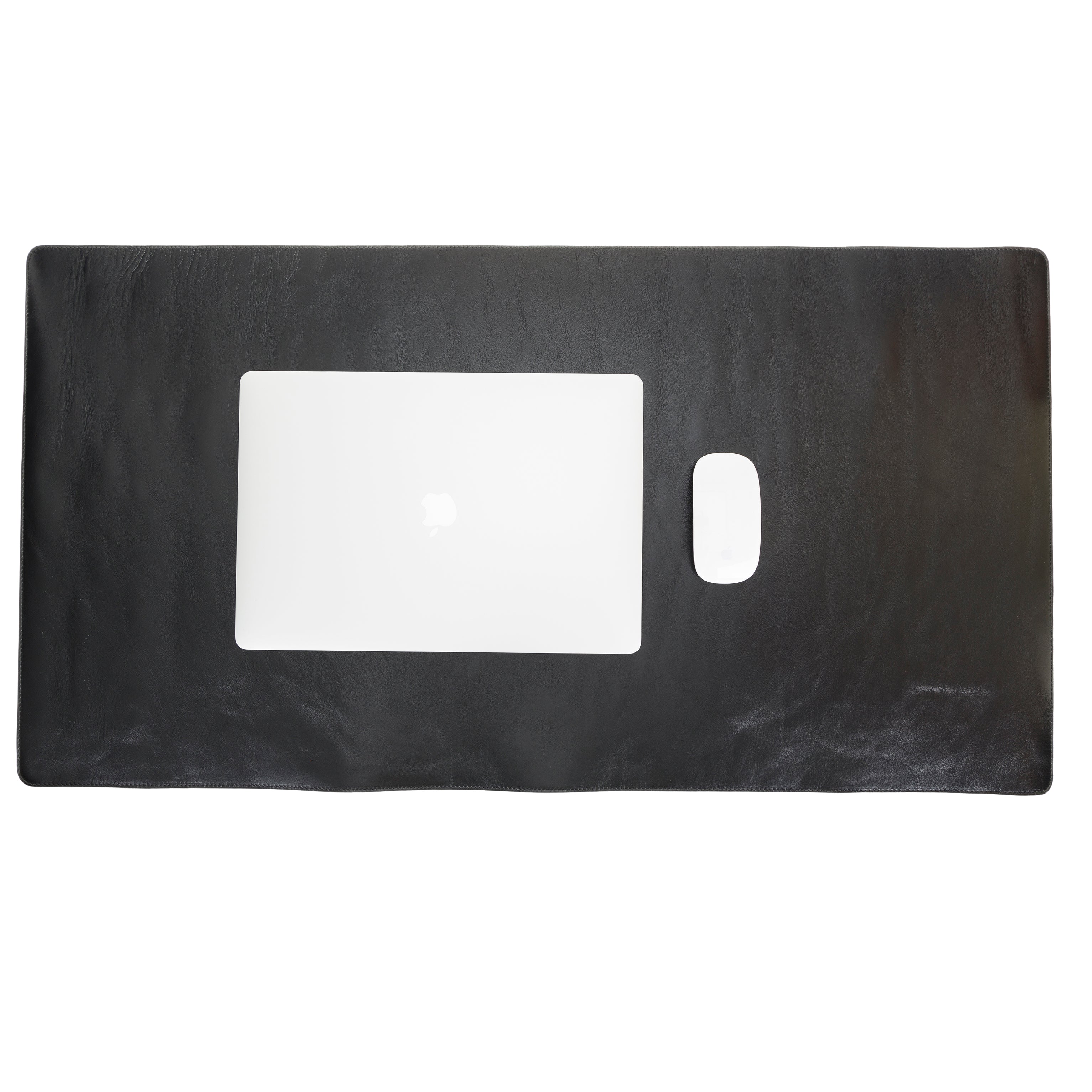 Bloominbag-Still & Silent Noir Gerçek Deri Desk Mat Macbook Altlığı-1-Milagron.com