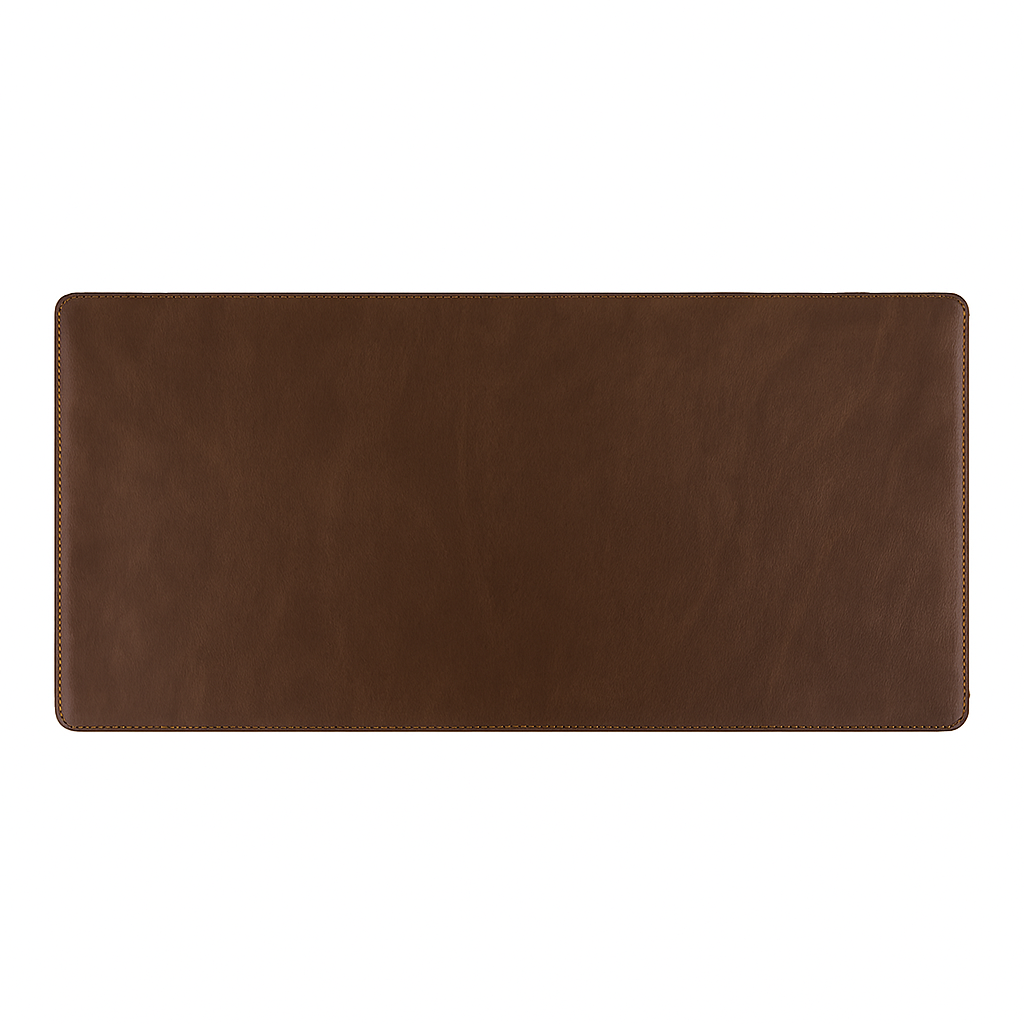Still & Silent–Saddle Brown Large Gerçek Deri Desk Mat Macbook Altlığı(91X48Cm)