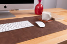 Still & Silent–Saddle Brown Large Gerçek Deri Desk Mat Macbook Altlığı(91X48Cm)