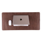 Still & Silent–Saddle Brown Large Gerçek Deri Desk Mat Macbook Altlığı(91X48Cm)