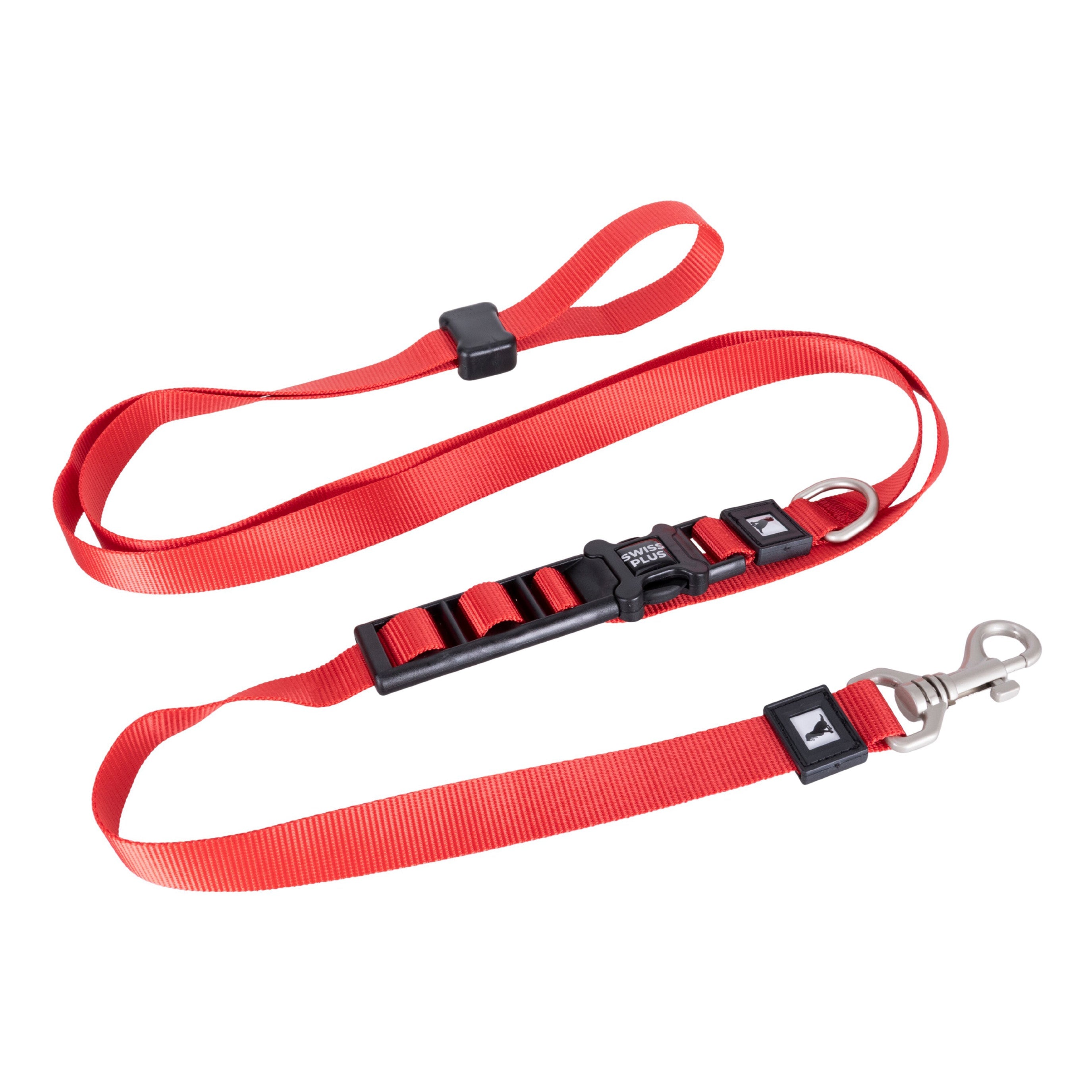 Swissplus Urban Paws Crimson Red Hands-Free Ayarlanabilir Köpek Kordonu – 25Mm