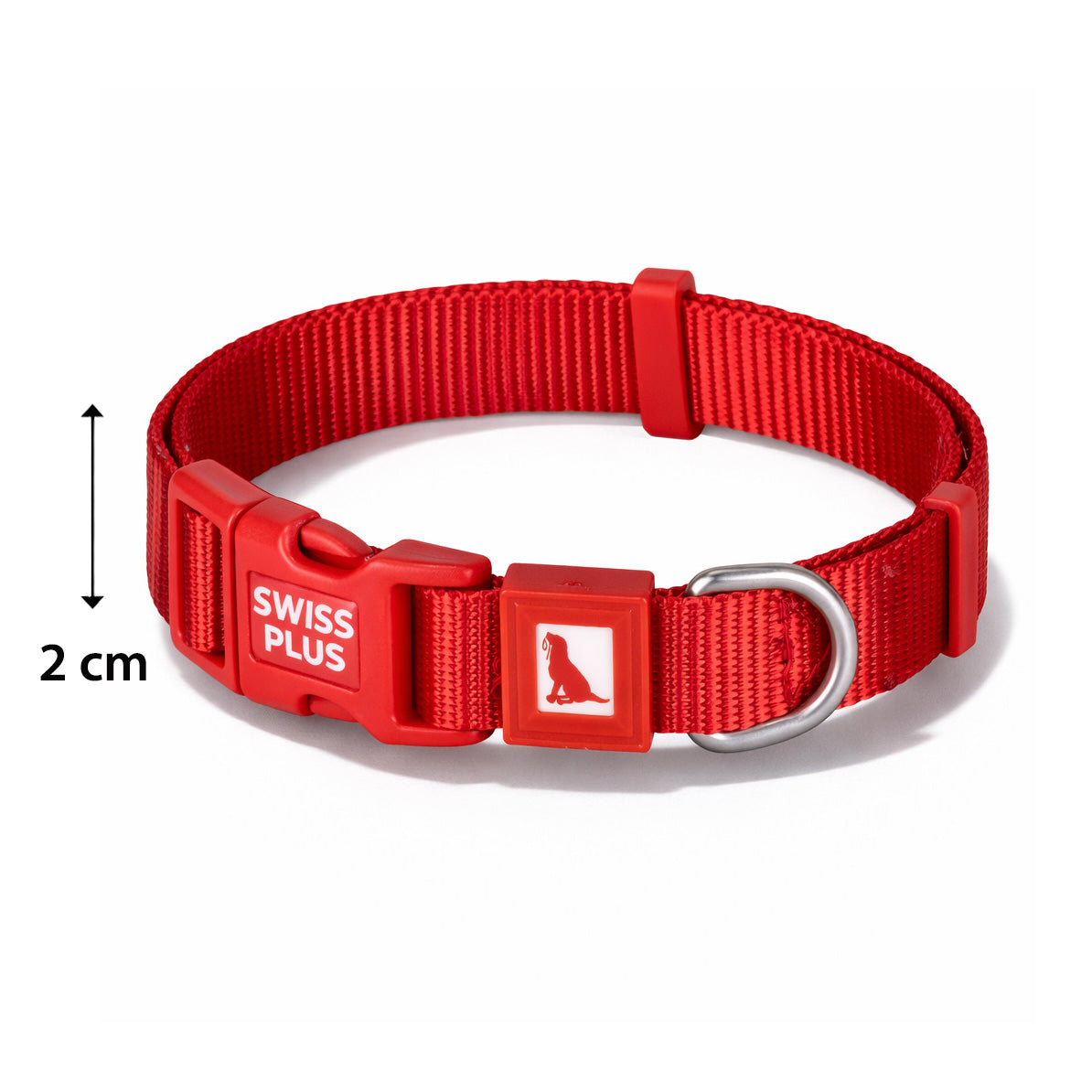 Swissplus Urban Paws Köpek Tasması – Crimson Red | Ayarlanabilir, Dayanıklı, Hafif-20Mm