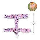 Swissplus Urban Paws Pink Leo Geri Dönüştürülmüş H-Tipi Köpek Göğüs Tasması-M