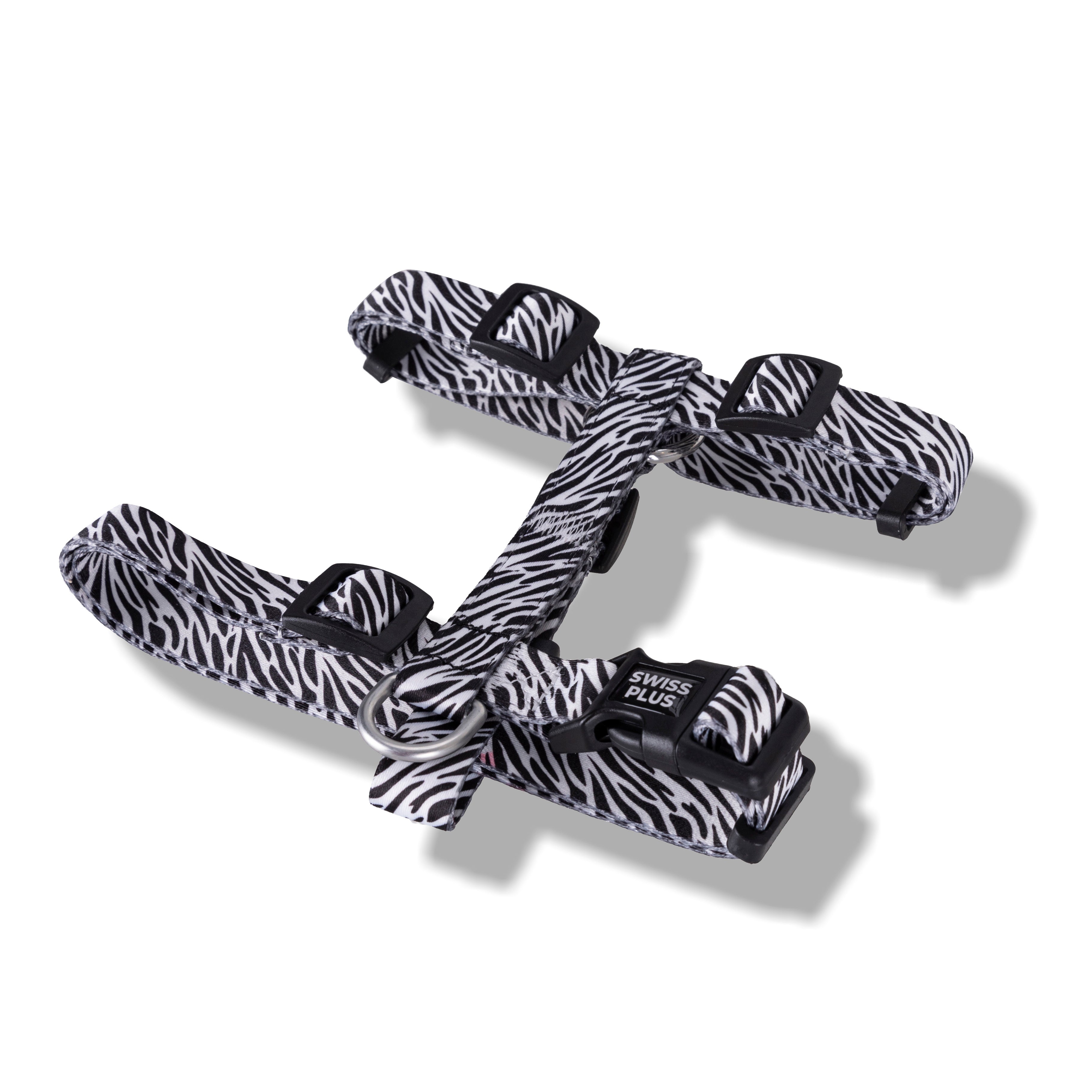 Swissplus Urban Paws Zebra Black Geri Dönüştürülmüş H-Tipi Köpek Göğüs Tasması-S