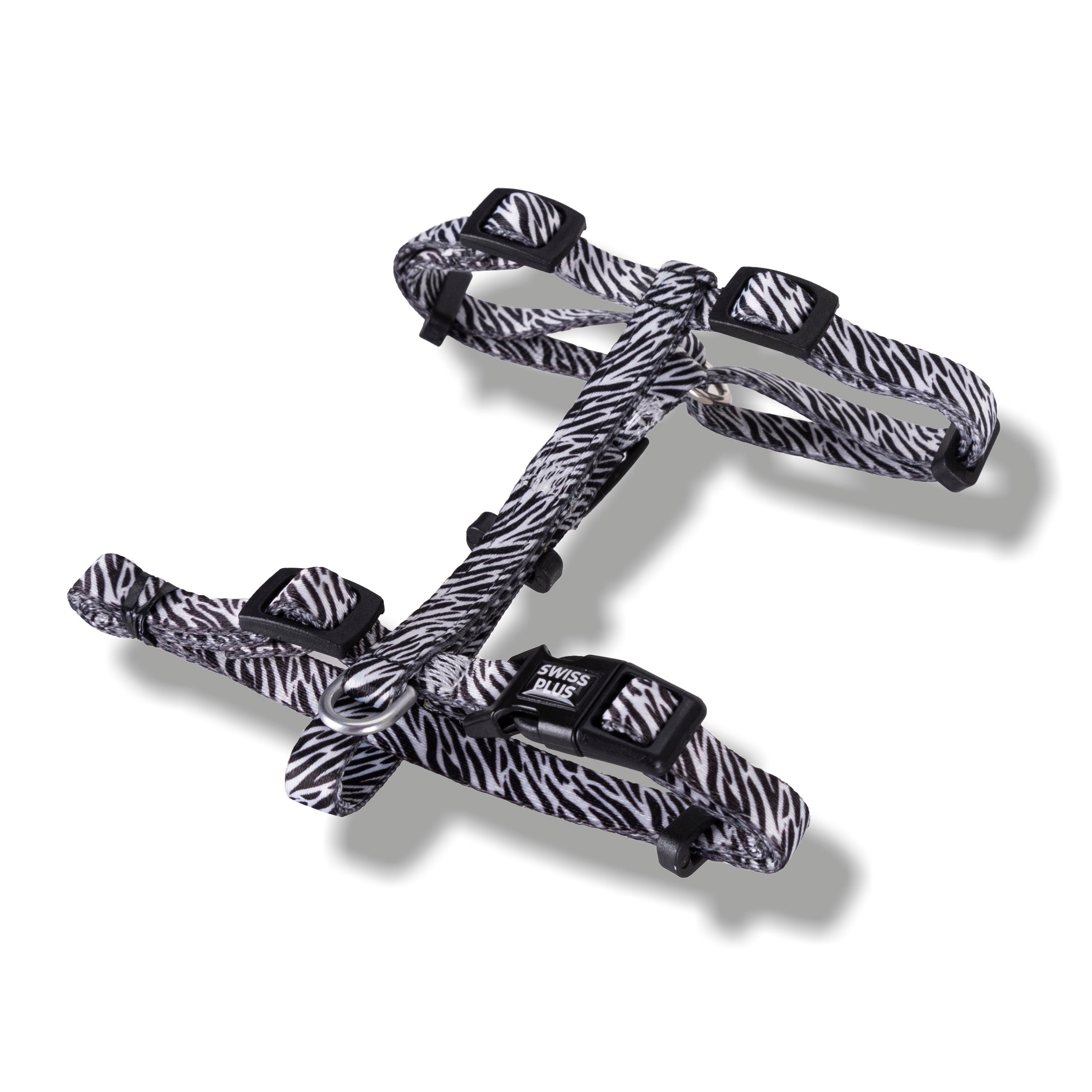 Swissplus Urban Paws Zebra Black Geri Dönüştürülmüş H-Tipi Köpek Göğüs Tasması-Xs