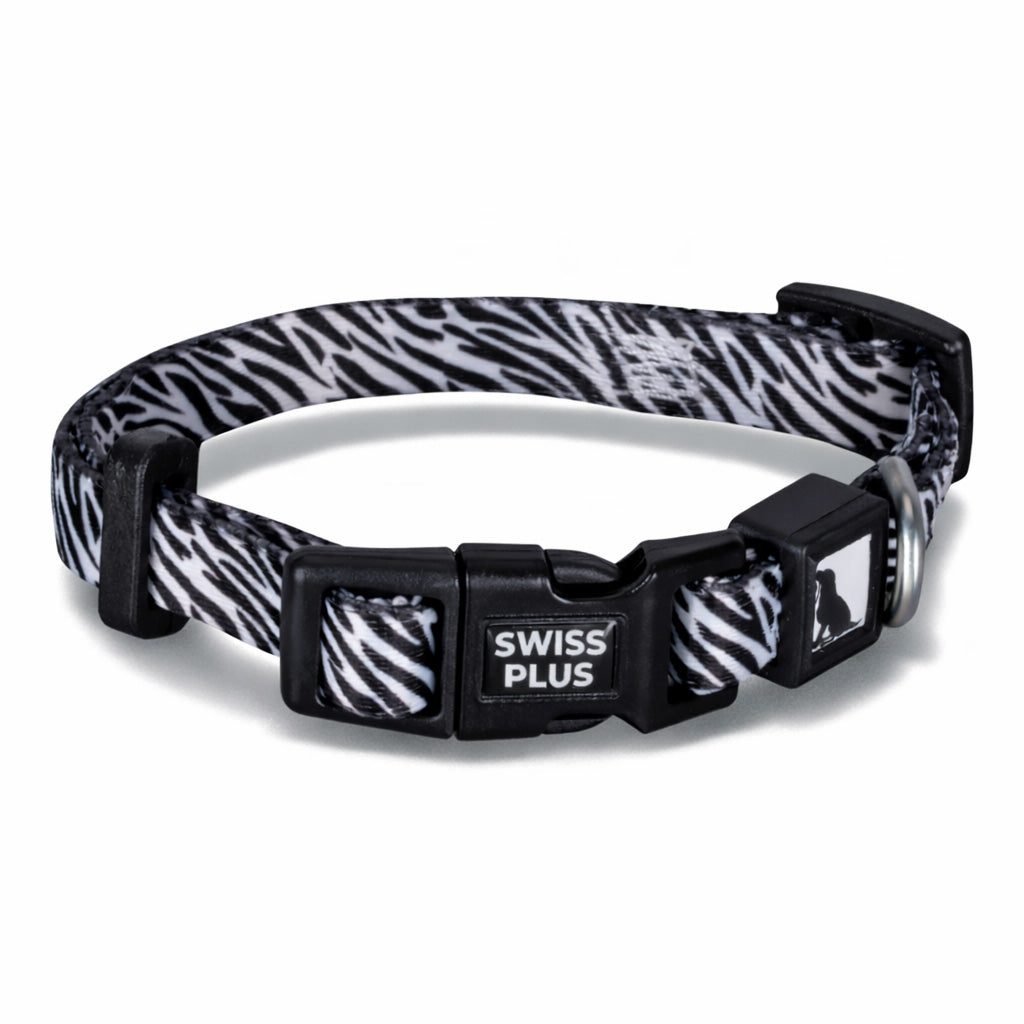 Swissplus Urban Paws Zebra Noir Recycled Köpek Tasması - 10 Mm