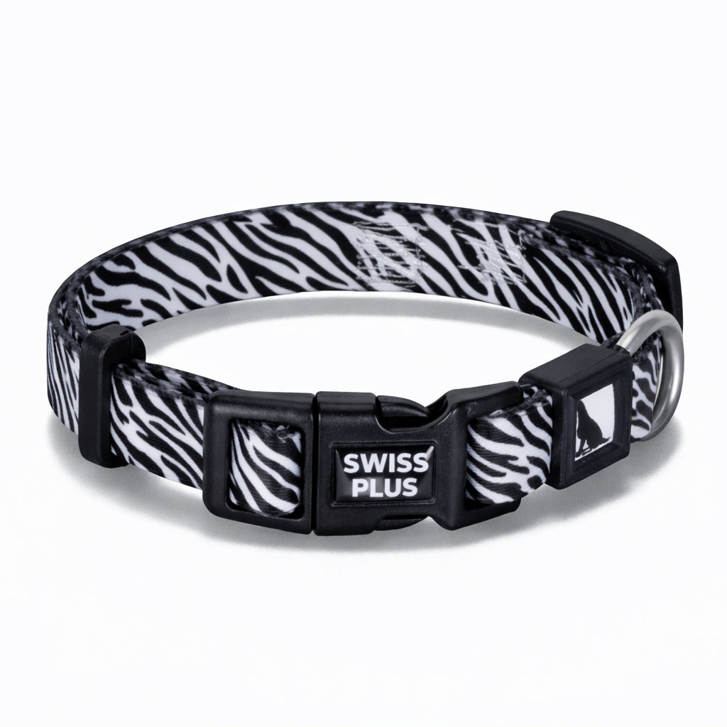 Swissplus Urban Paws Zebra Noir Recycled Köpek Tasması - 20 Mm
