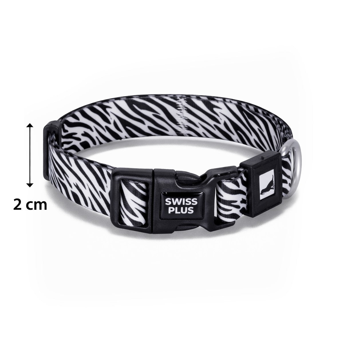 Swissplus Urban Paws Zebra Noir Recycled Köpek Tasması - 20 Mm