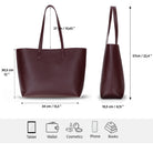 Bloominbag-Terra Bordo Hakiki Deri Kadın Omuz çantası – Merlot Burgundy Terra Structured Leather Tote-4-Milagron.com