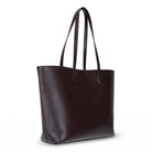 Bloominbag-Terra Koyu Kahverengi Hakiki Deri Kadın Omuz çantası – Umber Brown Terra Structured Leather Tote-2-Milagron.com