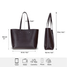 Bloominbag-Terra Koyu Kahverengi Hakiki Deri Kadın Omuz çantası – Umber Brown Terra Structured Leather Tote-3-Milagron.com