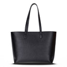 Bloominbag-Terra Siyah Hakiki Deri Kadın Omuz çantası – Noir Black Terra Structured Leather Tote-1-Milagron.com
