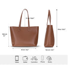 Bloominbag-Terra Taba Hakiki Deri Kadın Omuz çantası – Sahara Tan Terra Structured Leather Tote-3-Milagron.com