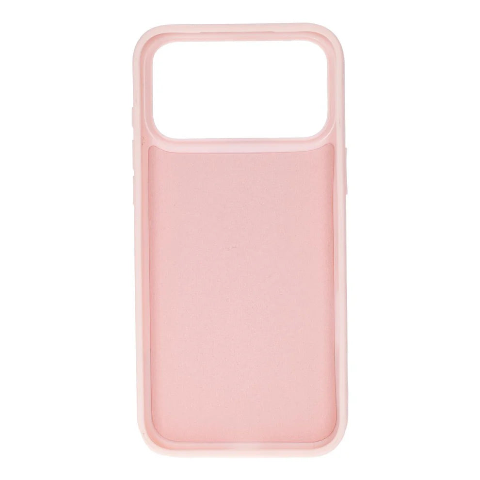 Tiara Pink Crystal Heart Iphone 17 Pro Taşlı Telefon Kılıfı